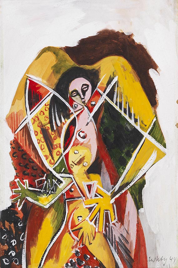 Ernst Wilhelm Nay - Mutter, kleinen Jungen führend IV