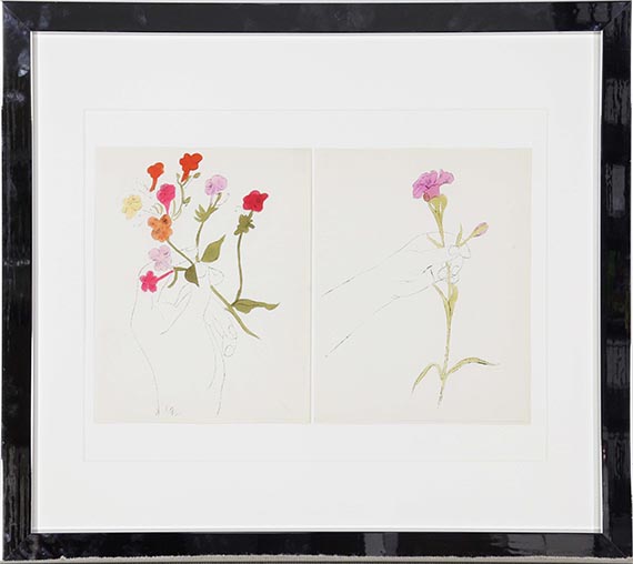 Andy Warhol - Hand with Flowers und Hand with Carnation - Frame image