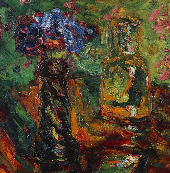 Karl Schmidt-Rottluff - Stillleben mit Rosen und Karaffe - 