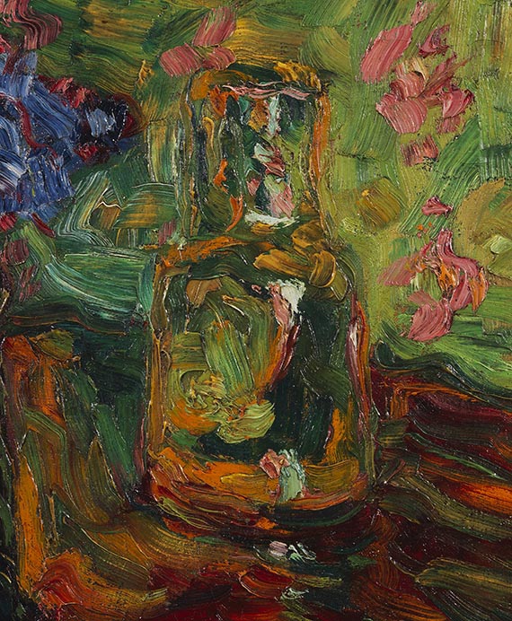 Karl Schmidt-Rottluff - Stillleben mit Rosen und Karaffe - 