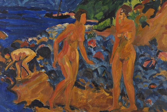 Erich Heckel - Figuren am Strand - 