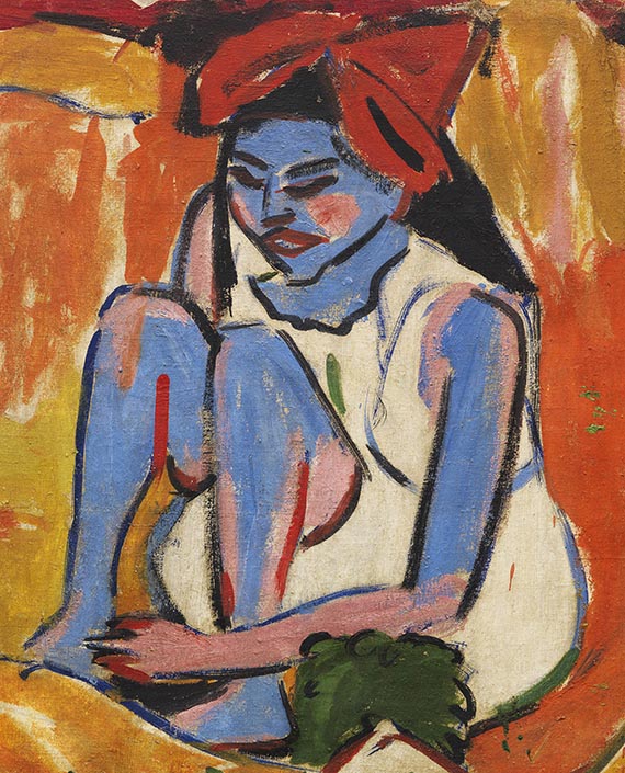 Ernst Ludwig Kirchner - Das blaue Mädchen in der Sonne - 