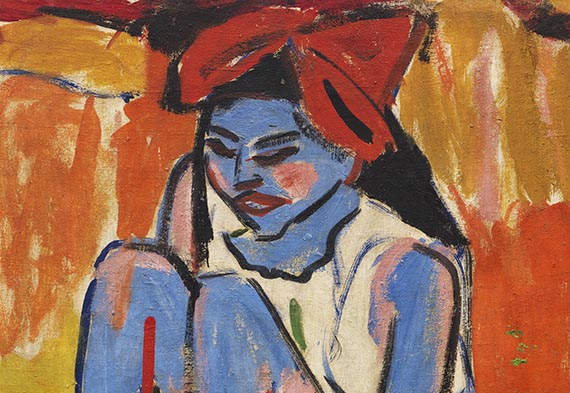 Ernst Ludwig Kirchner - Das blaue Mädchen in der Sonne - 