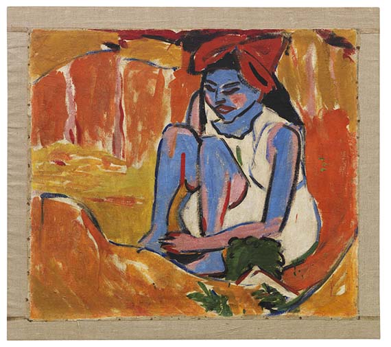 Ernst Ludwig Kirchner - Das blaue Mädchen in der Sonne - 