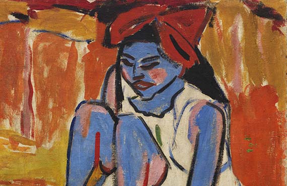 Ernst Ludwig Kirchner - Das blaue Mädchen in der Sonne - 