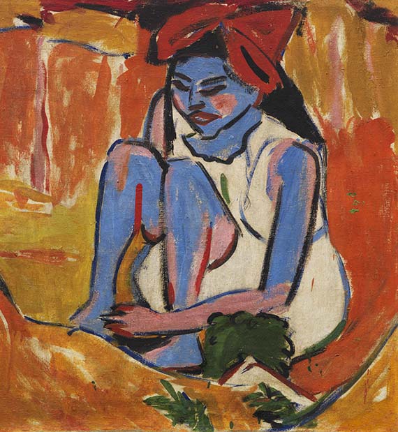 Ernst Ludwig Kirchner - Das blaue Mädchen in der Sonne - 