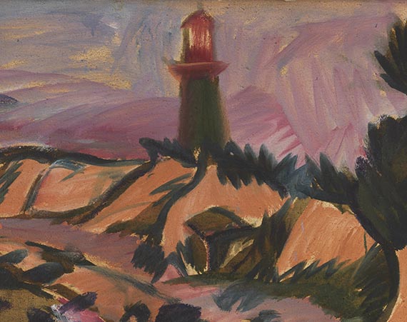 Ernst Ludwig Kirchner - Fehmarnküste mit Leuchtturm