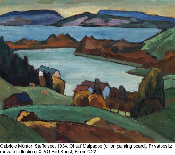 Gabriele Münter - Blick über den Staffelsee - 