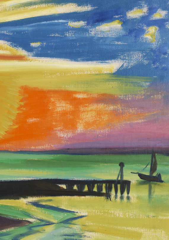 Hermann Max Pechstein - Sonnenuntergang an der See