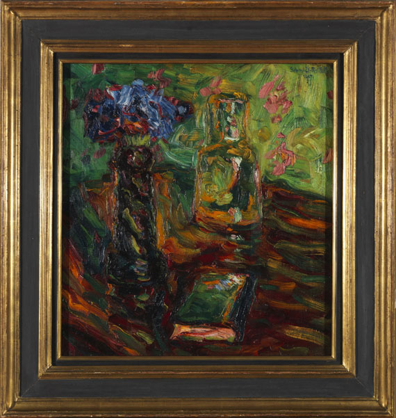 Karl Schmidt-Rottluff - Stillleben mit Rosen und Karaffe - Frame image