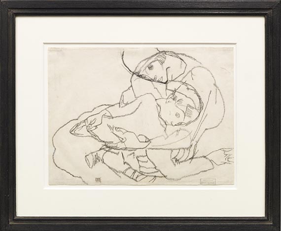 Egon Schiele - Paar in Umarmung - Frame image