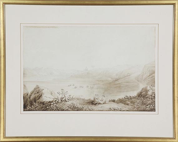 Jacob Philipp Hackert - Ansicht des Tibertals bei Tor di Quinto III - Frame image