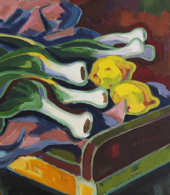 Karl Schmidt-Rottluff - Stillleben mit Porree - 