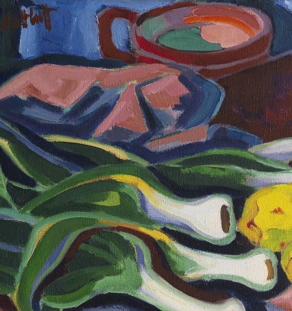 Karl Schmidt-Rottluff - Stillleben mit Porree