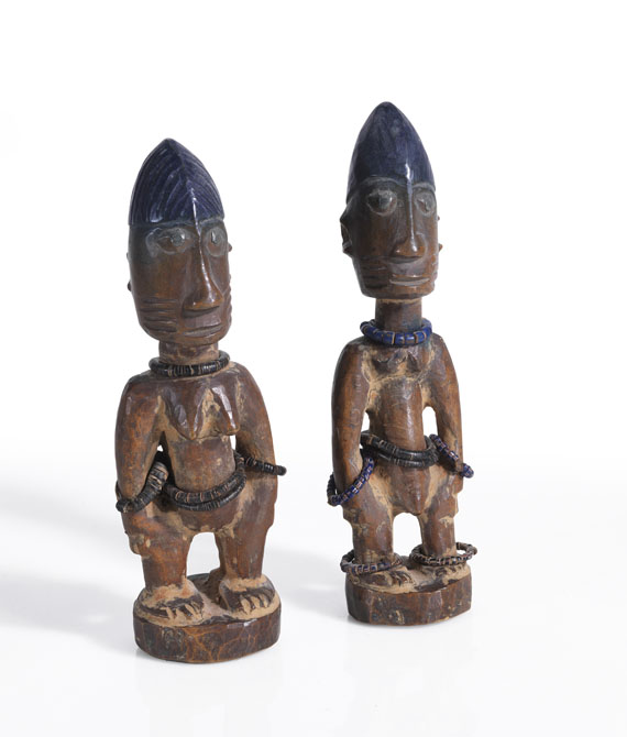   - Zwillingsfigurenpaar (ere ibeji). Yoruba, Nigeria - 