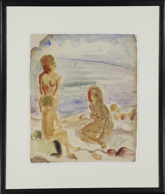 Erich Heckel - Drei Figuren vorm Wasser - Frame image