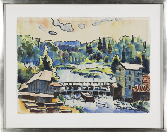 Karl Schmidt-Rottluff - Brettmühle an der Lupow - Frame image