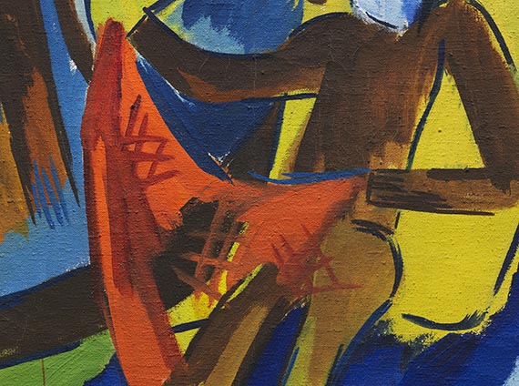 Karl Schmidt-Rottluff - Fischer mit Netzen - 