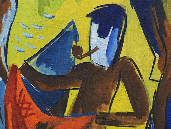 Karl Schmidt-Rottluff - Fischer mit Netzen - 