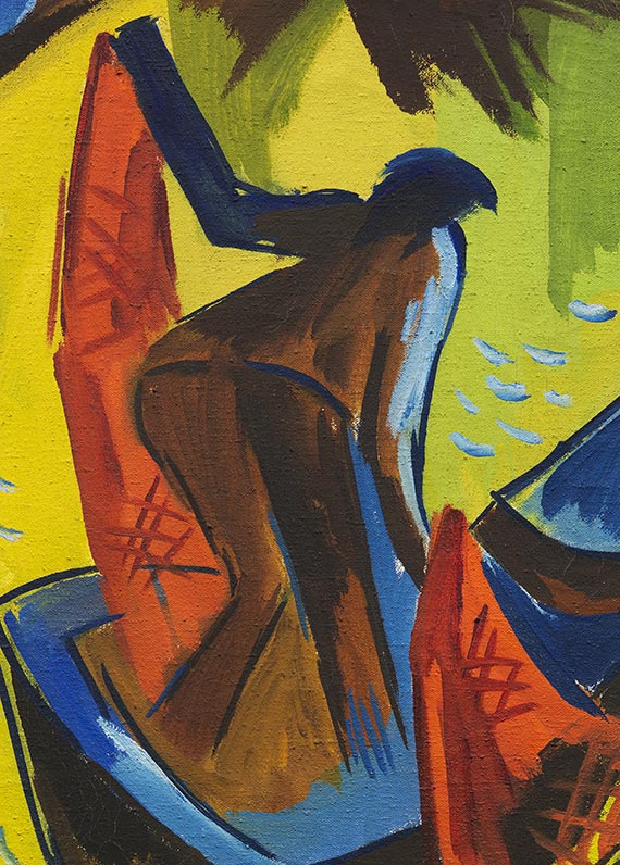 Karl Schmidt-Rottluff - Fischer mit Netzen - 