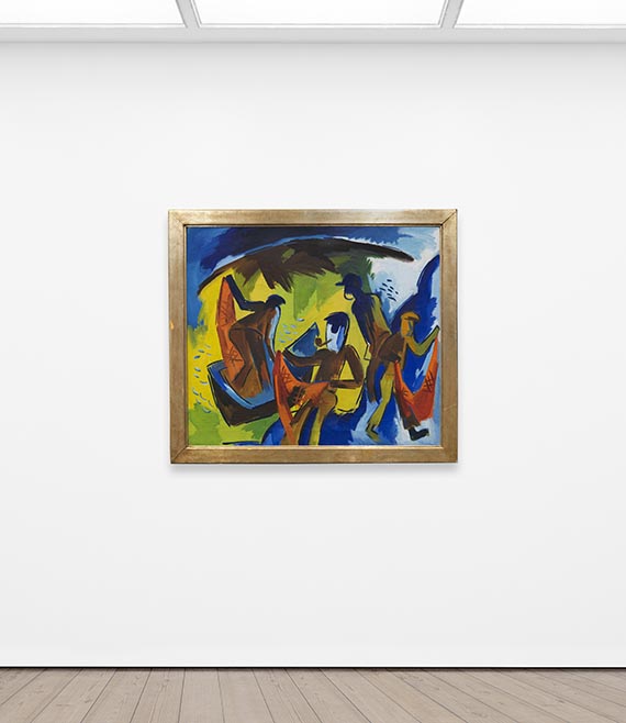 Karl Schmidt-Rottluff - Fischer mit Netzen - 