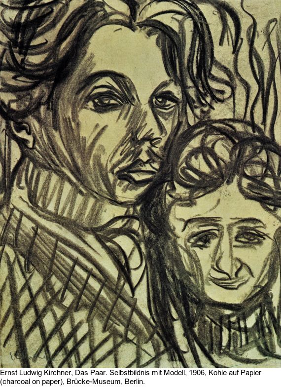 Ernst Ludwig Kirchner - Selbstbildnis, zeichnend - 
