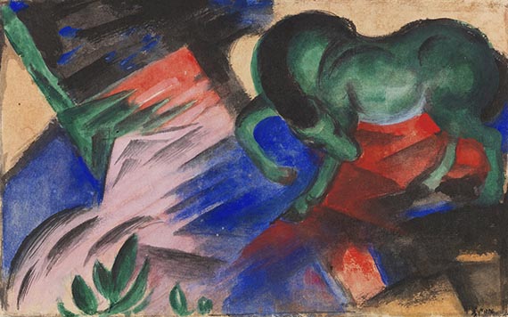 Franz Marc<br />Grünes Pferd, 1912