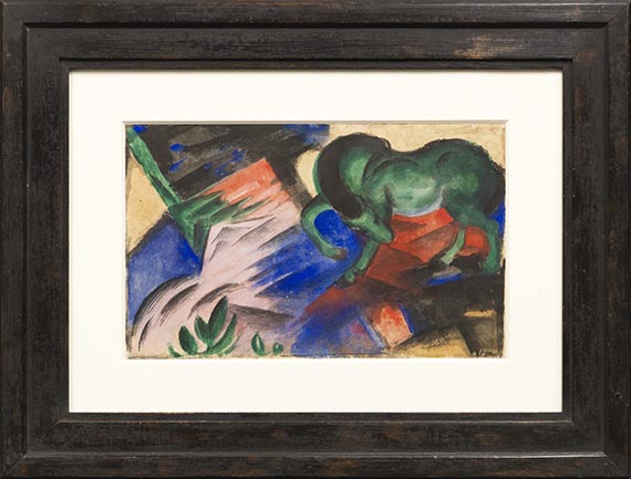 Franz Marc - Grünes Pferd - Frame image