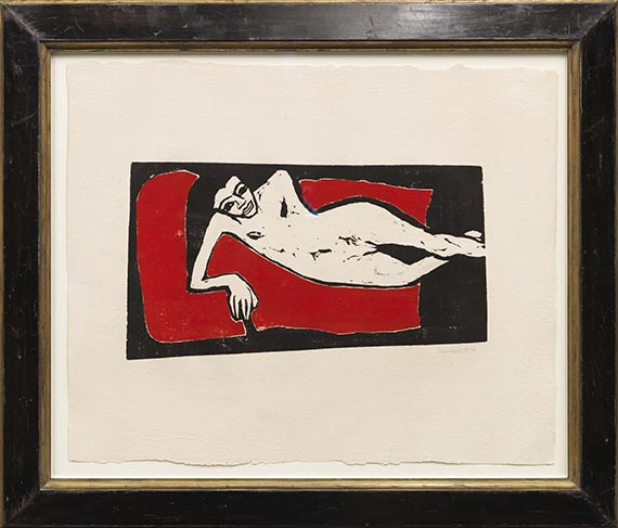 Erich Heckel - Fränzi liegend - Frame image