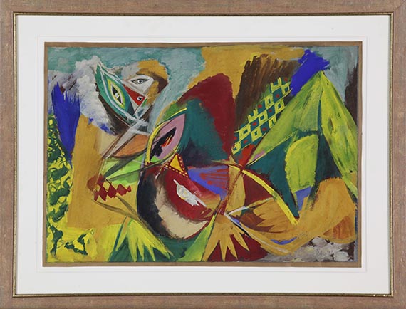 Ernst Wilhelm Nay - Liegende große Frau - Frame image