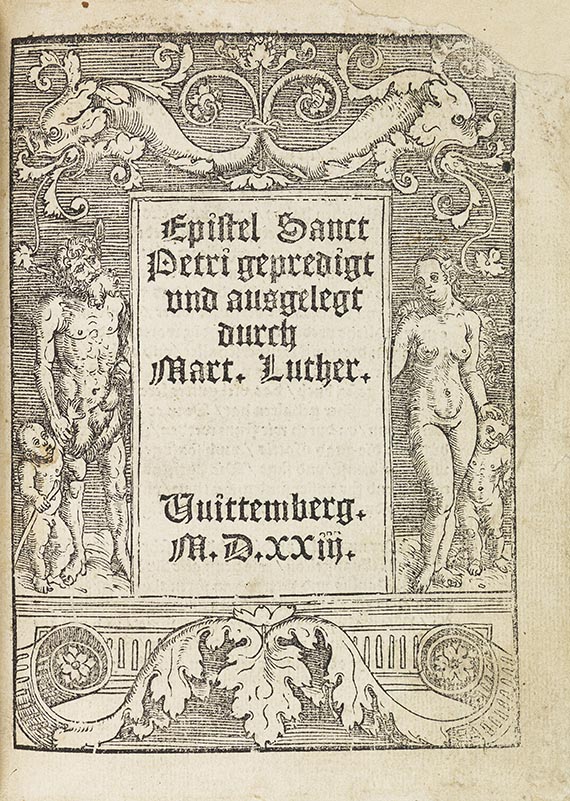 Martin Luther - 7 Lutherdrucke. Dabei: 2 Werke von J. Jonas - 