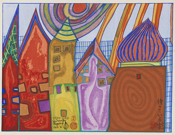 Friedensreich Hundertwasser - Nana Hyaka Mizu. Mit 7 Grafiken - 