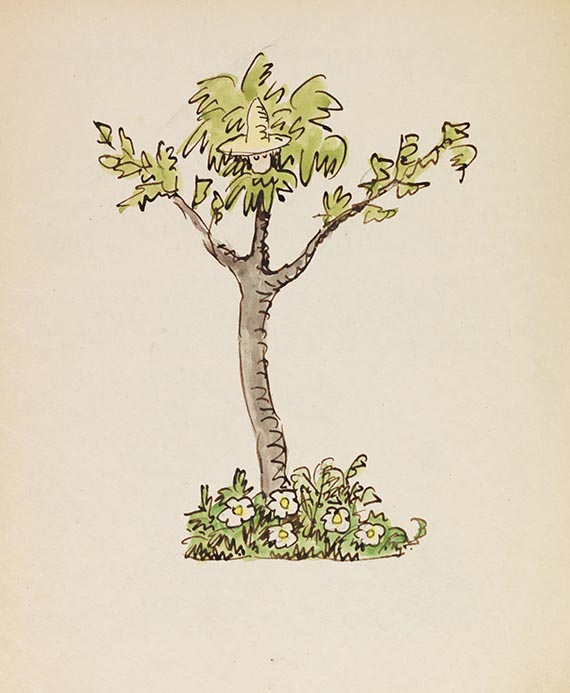 Hermann Hesse - Piktor's Verwandlungen. Typoskript mit Aquarellen - 