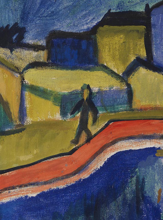 Erich Heckel - Vor gelbem Tuch 1908 / Schiffe im Kanal 1912 - 