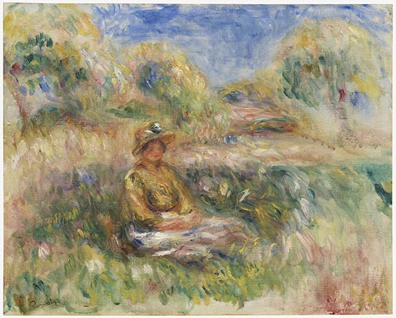 Pierre-Auguste Renoir - Femme assise dans un paysage