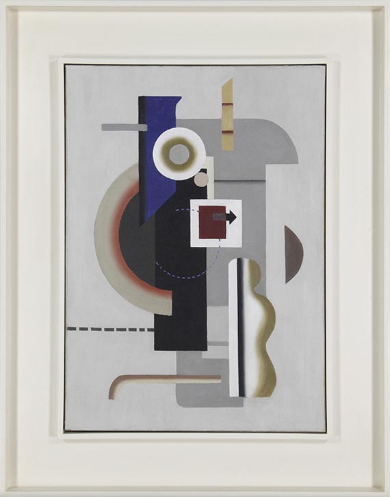 Willi Baumeister - Maschine grau mit Pfeil II - Frame image