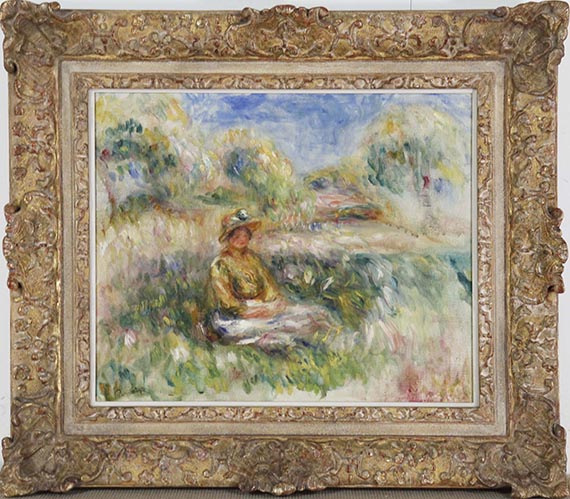 Pierre-Auguste Renoir - Femme assise dans un paysage - Frame image