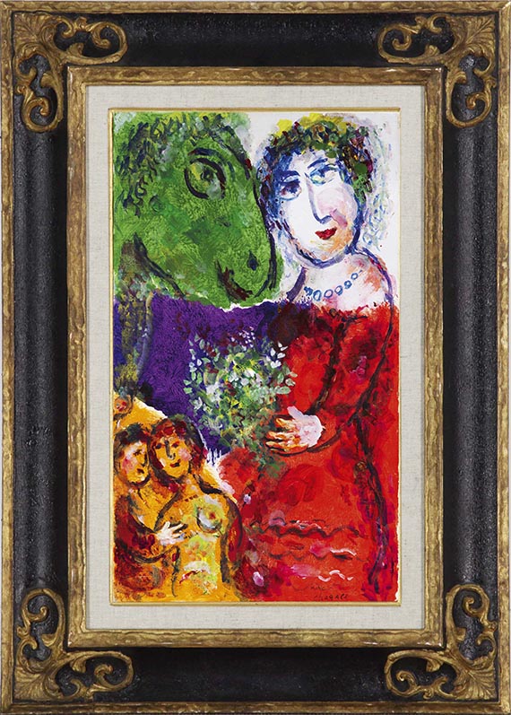 Marc Chagall - La Femme en rouge - Frame image