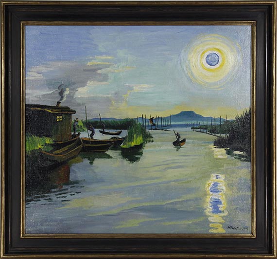 Hermann Max Pechstein - Morgen am Garder See - Frame image