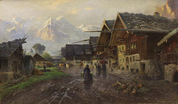 Albert Kappis - Die Frühlingsstraße in Garmisch