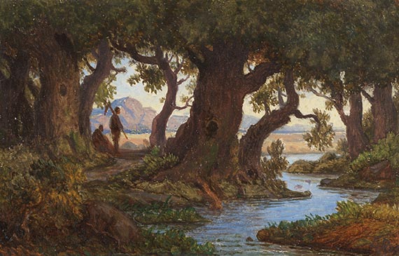Adrian Ludwig Richter - Italienische Flusslandschaft