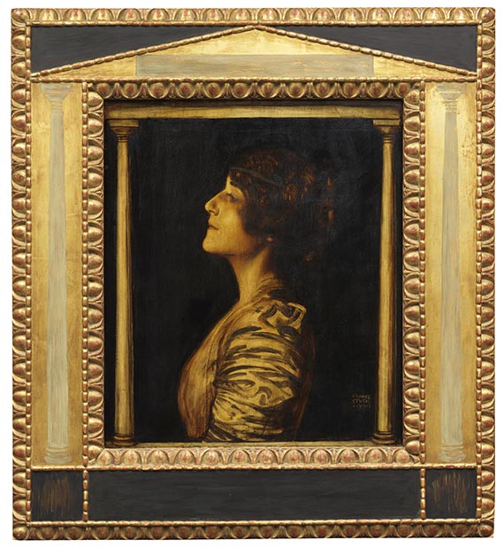 Franz von Stuck - Weibliches Porträt (Mary Stuck) - Frame image