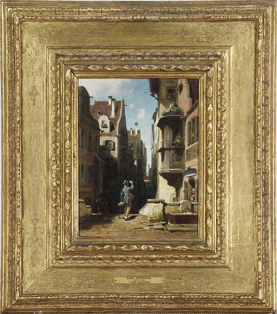 Carl Spitzweg - Der Postbote - Frame image