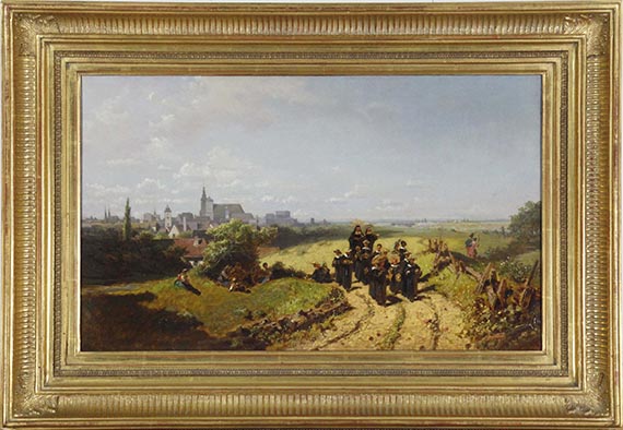 Carl Spitzweg - Institutsspaziergang - Frame image