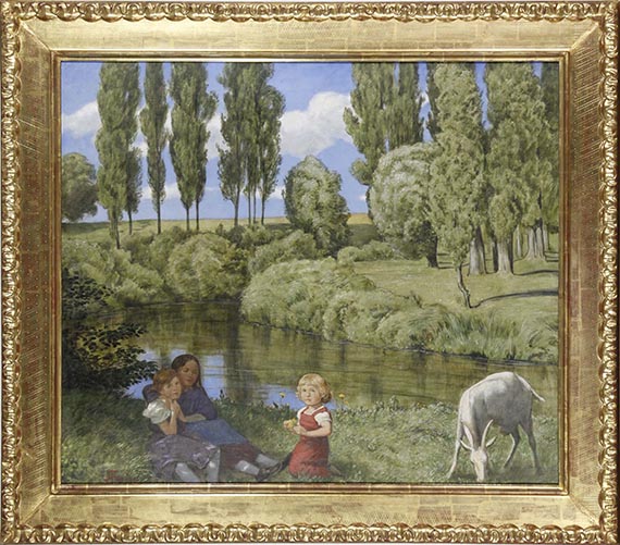 Hans Thoma - Am Stillen Bach - Frame image