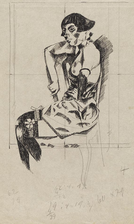 Georg Tappert - Sitzende mit Strumpfband (Bildnis R.)