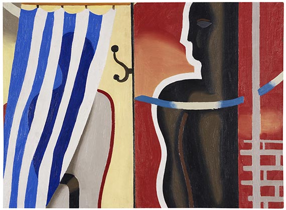 Willi Baumeister - Badende vor roter Fläche (Fragment)