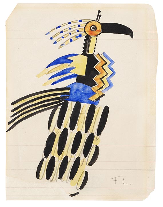Fernand Léger - Projet de costume: Création du Monde