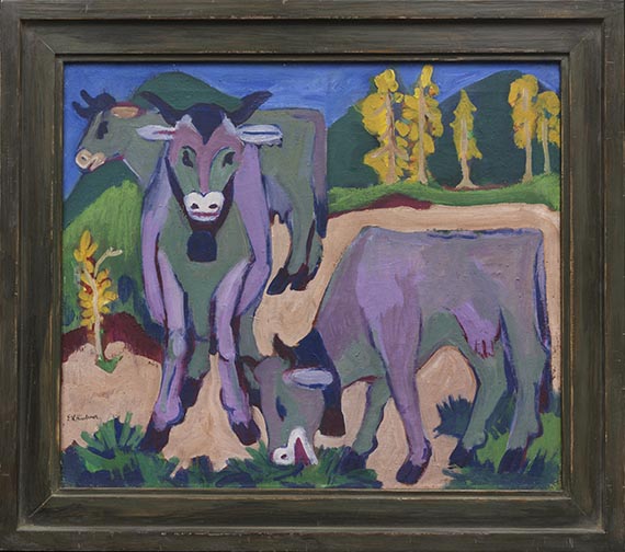 Ernst Ludwig Kirchner - Kühe im Herbst - Frame image