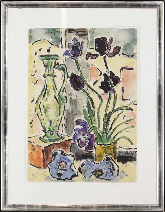 Karl Schmidt-Rottluff - Mit den schwarzen Tulpen - Frame image